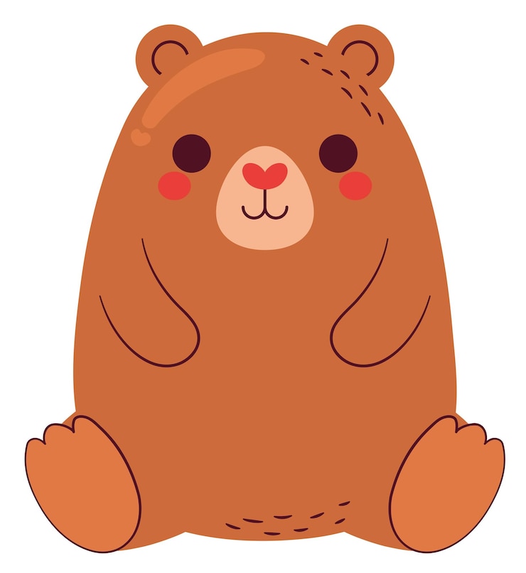 Vetor grátis desenho de urso bonito
