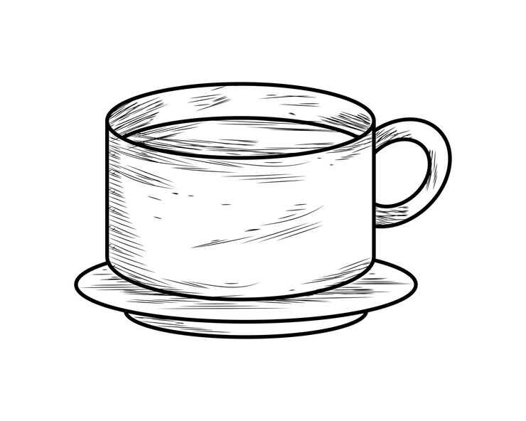 Vetor grátis desenho de xícara de café ilustração cerâmica isolada