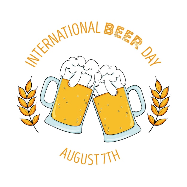 Desenho do dia internacional da cerveja