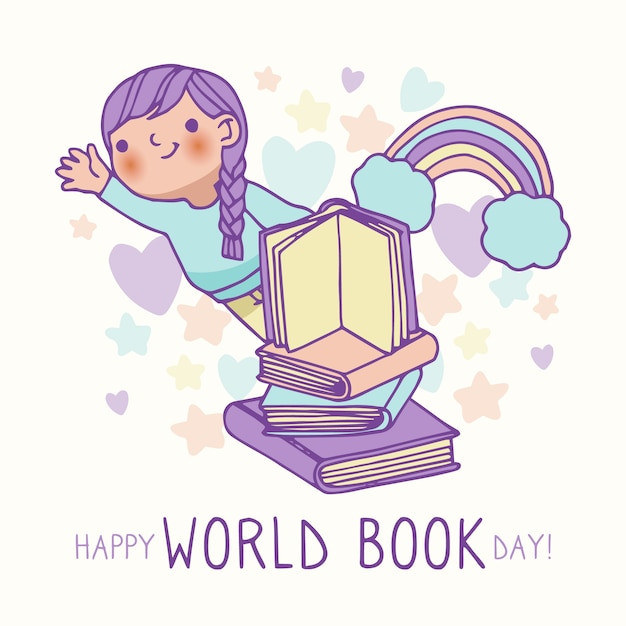 Desenho do dia mundial do livro