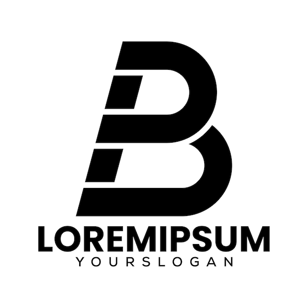 Vetor grátis desenho do logotipo da letra b