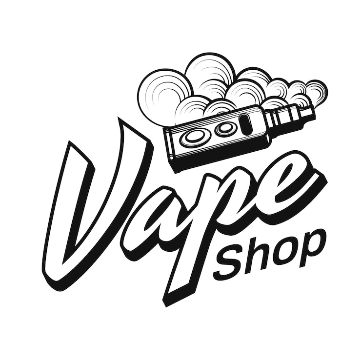 Vetor grátis desenho do logotipo da loja de fumaça desenhado à mão