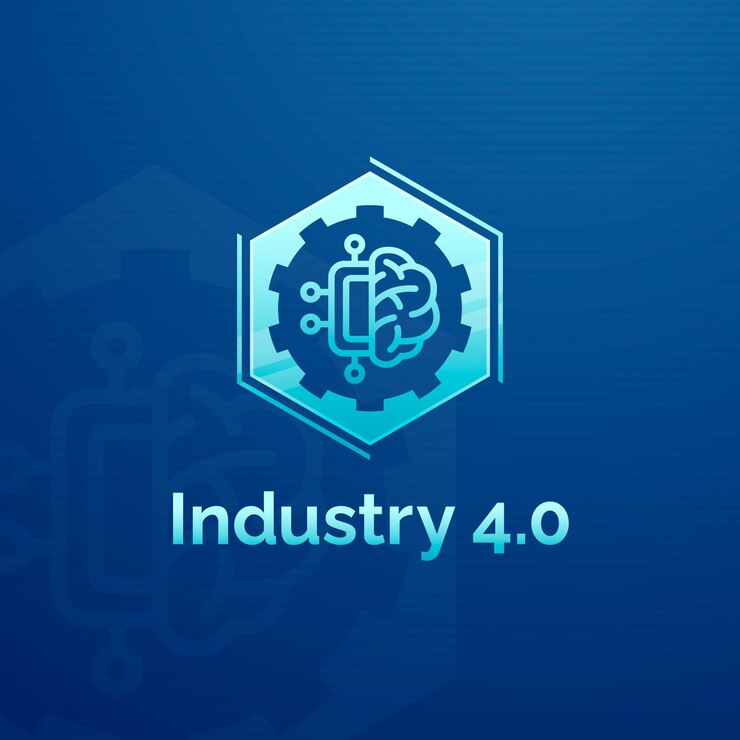 Vetor grátis desenho do logotipo gradient industry 4.0