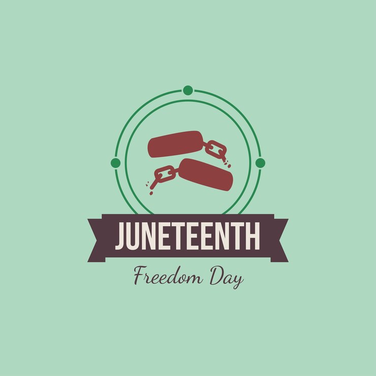 Vetor grátis desenho do modelo do logotipo do juneteenth