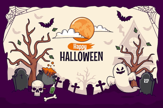 Desenho halloween fundo