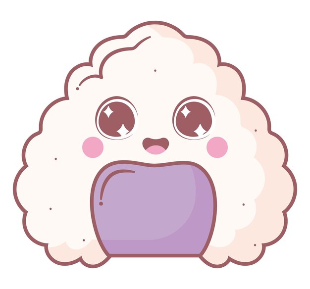 Desenho kawaii onigiri