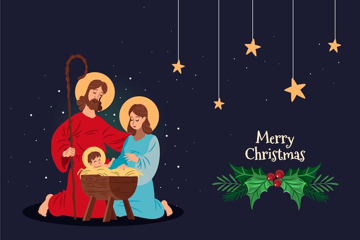 Vetor grátis desenho plano de fundo de natal