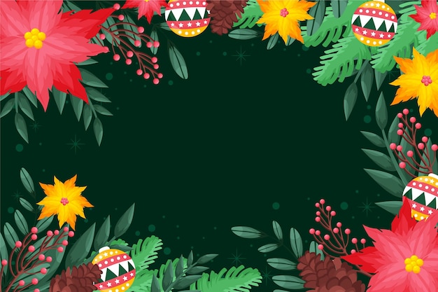 Vetor grátis desenho plano de fundo de natal