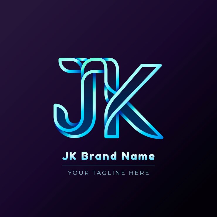 Vetor grátis desenho plano de logotipo de iniciais