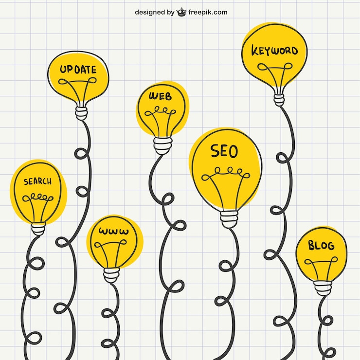 Vetor grátis desenhos de marketing digital
