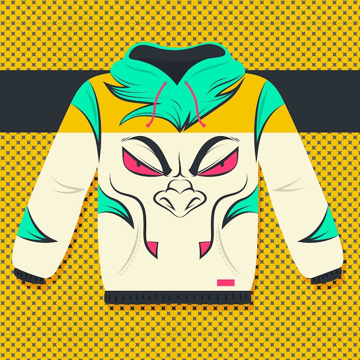 Vetor grátis desenhos desenhados à mão para ilustração de streetwear