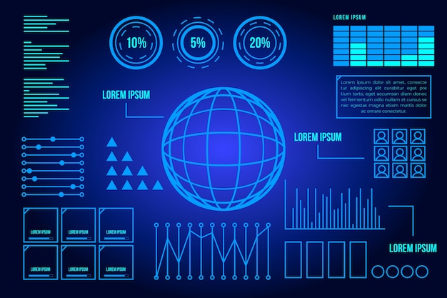 Design azul futurista para terra