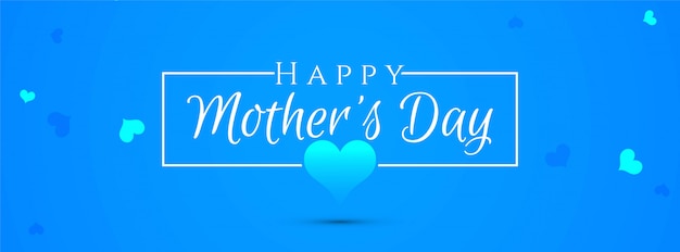 Design de bandeira azul abstrato elegante dia das mães
