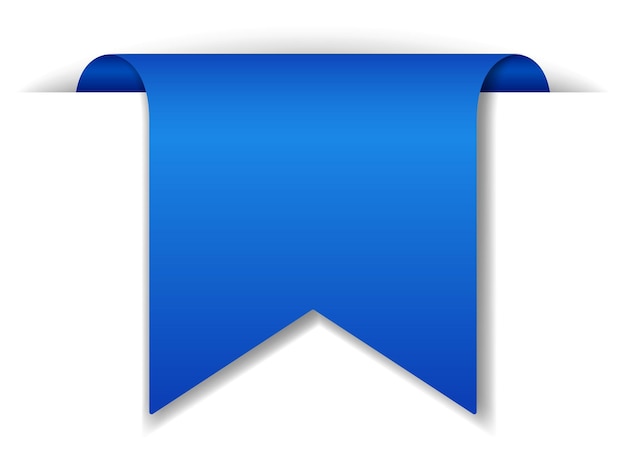Vetor grátis design de bandeira azul sobre fundo branco