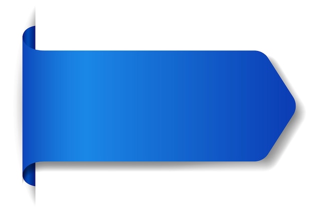 Design de bandeira azul sobre fundo branco