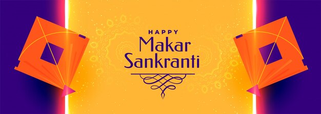 Design de bandeira bonita makar sankranti festival