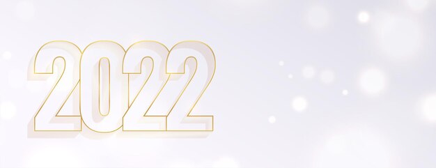 Design de banner com bokeh branco mínimo de 2022