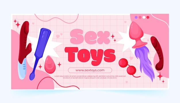 Design de banner de brinquedos sexuais