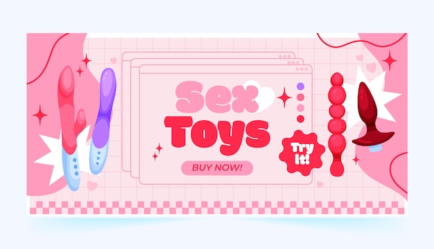 Design de banner de brinquedos sexuais