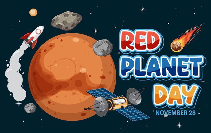 Vetor grátis design de banner do dia do planeta vermelho