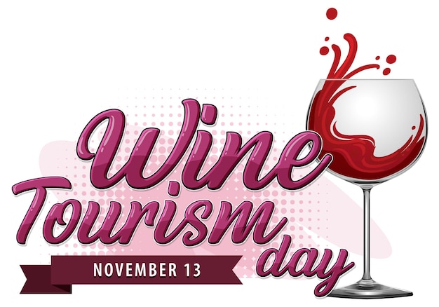 Design de banner do dia do turismo do vinho