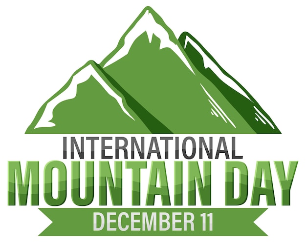 Vetor grátis design de banner do dia internacional da montanha