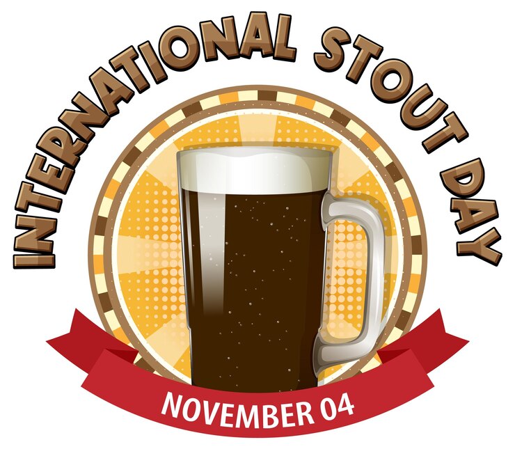 Vetor grátis design de banner do dia internacional da stout