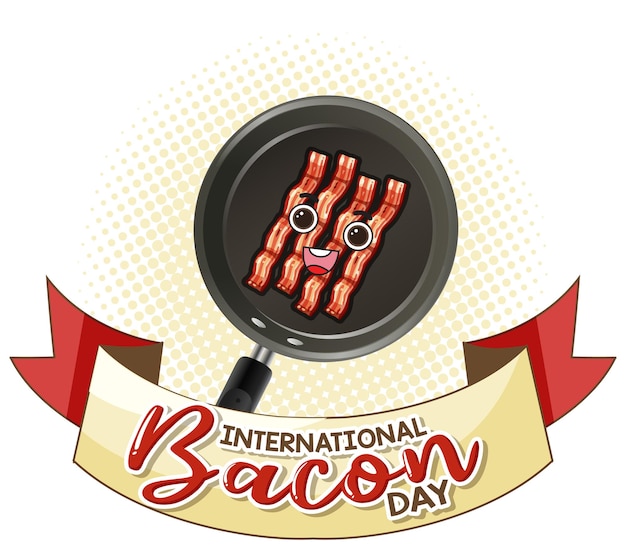 Design de banner do dia internacional do bacon