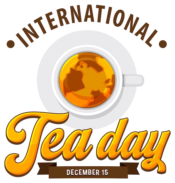 Vetor grátis design de banner do dia internacional do chá
