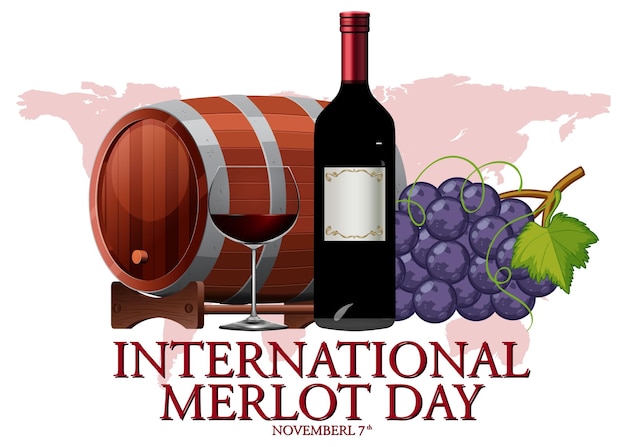 Design de banner do dia internacional do merlot