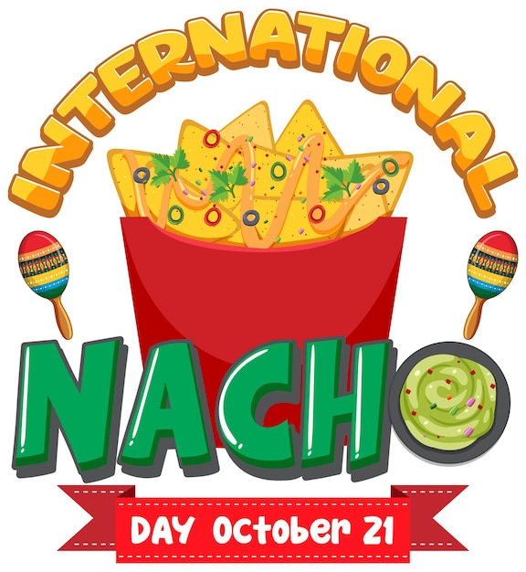 Vetor grátis design de banner do dia internacional do nacho