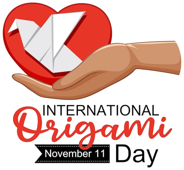 Design de banner do dia internacional do origami