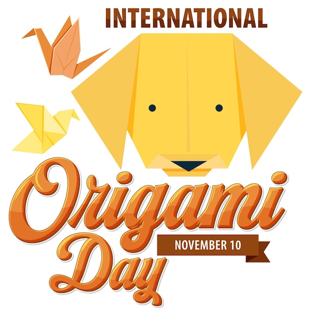 Design de banner do dia internacional do origami