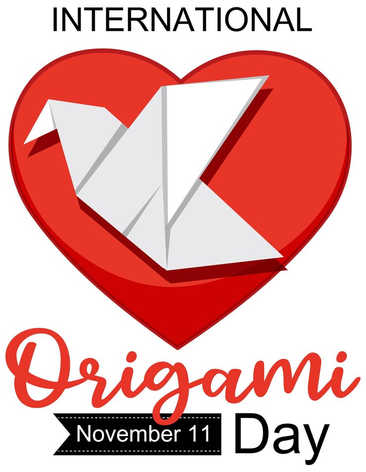 Vetor grátis design de banner do dia internacional do origami