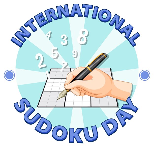 Design de banner do dia internacional do sudoku