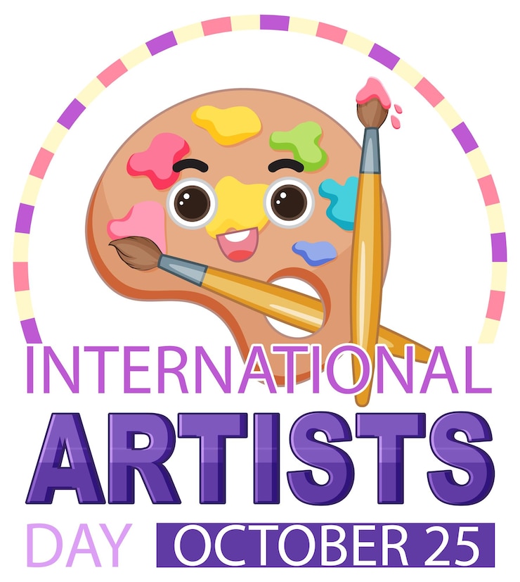 Vetor grátis design de banner do dia internacional dos artistas