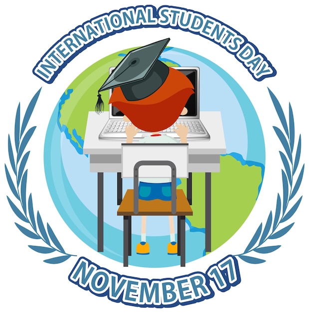 Design de banner do dia internacional dos estudantes