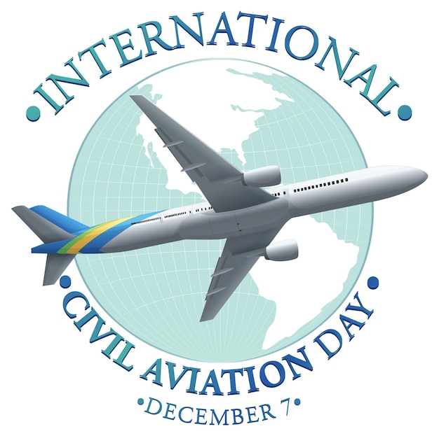 Design de banner do dia mundial da aviação civil