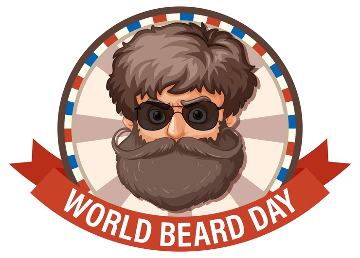 Vetor grátis design de banner do dia mundial da barba