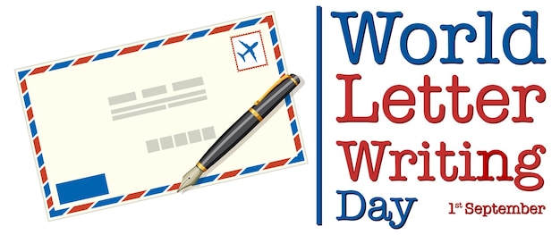 Design de Banner do Dia Mundial da Escrita de Cartas