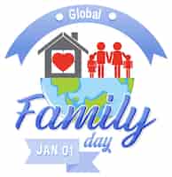 Vetor grátis design de banner do dia mundial da família