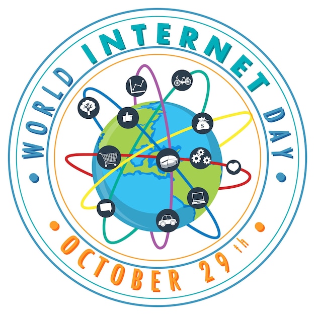 Design de banner do dia mundial da internet