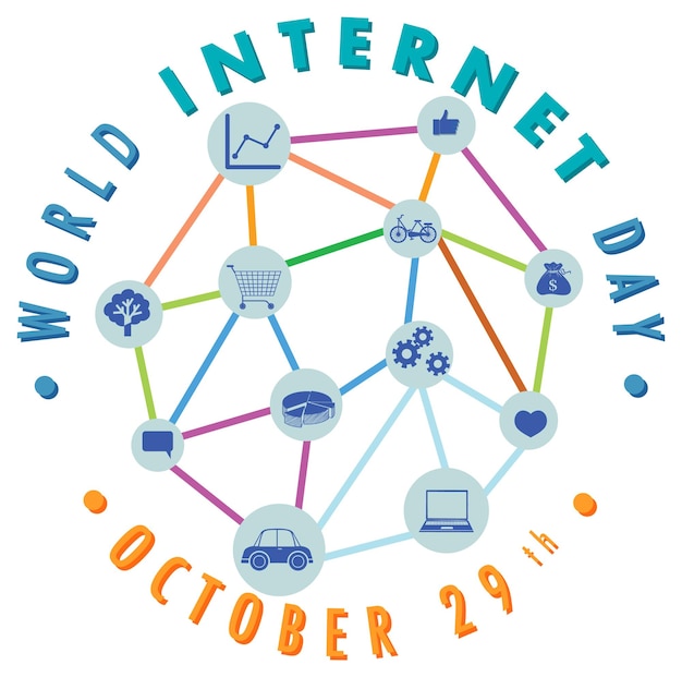 Design de banner do dia mundial da internet