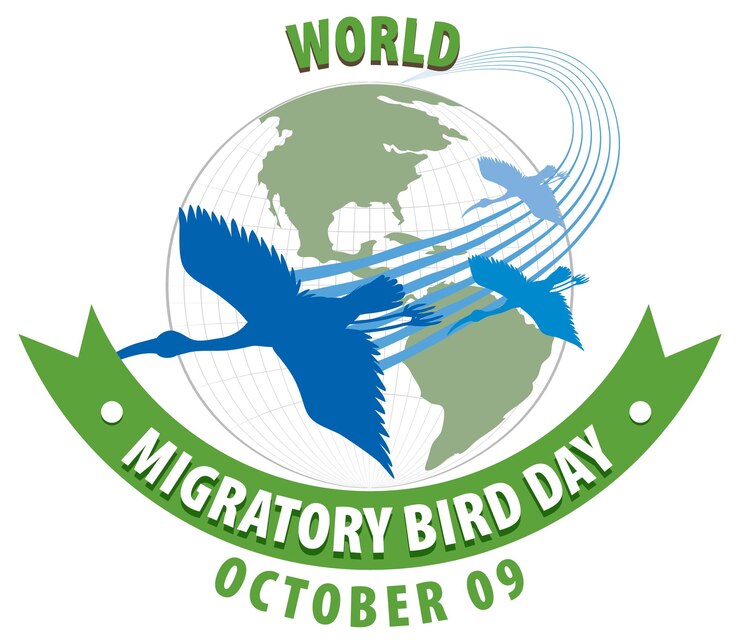 Vetor grátis design de banner do dia mundial das aves migratórias