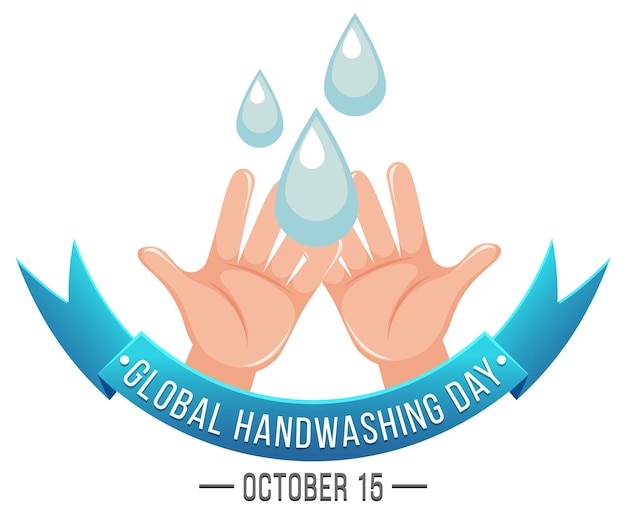 Design de banner do dia mundial de lavar as mãos