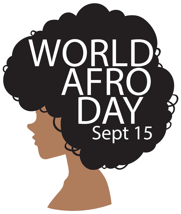 Vetor grátis design de banner do dia mundial do afro 15 de setembro