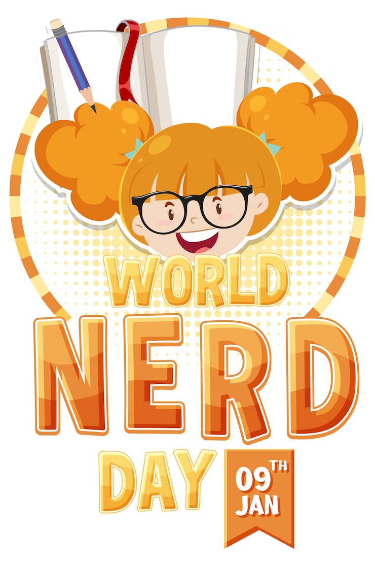 Vetor grátis design de banner do dia mundial do nerd
