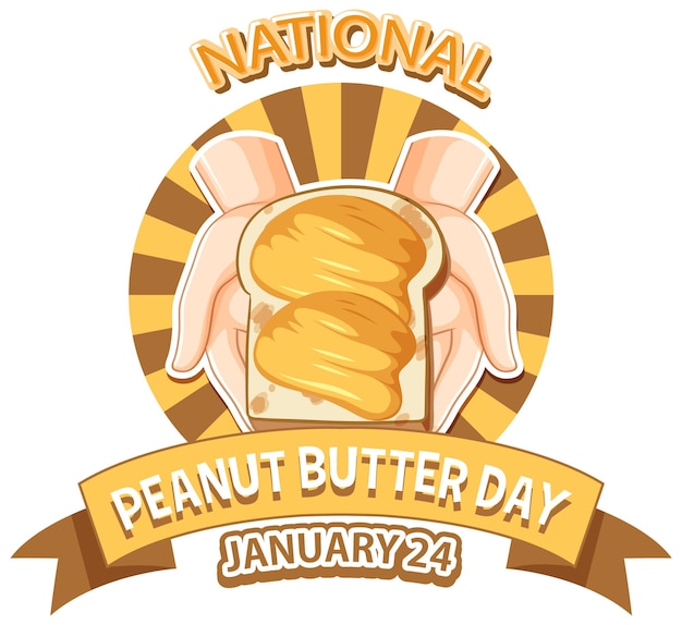 Design de banner do dia nacional da manteiga de peabut