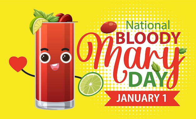 Design de banner do dia nacional do bloody mary