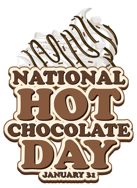 Vetor grátis design de banner do dia nacional do chocolate quente